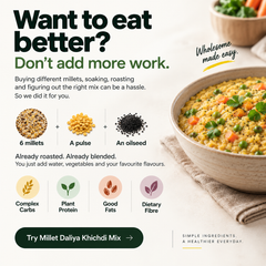 Millet Daliya Khichdi Mix – Unpolished Grains & Lentils (Ready to Cook)