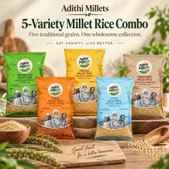 5 Positive Grain Millet Combo – Browntop, Foxtail, Kodo, Little & Barnyard