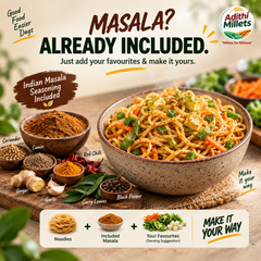 Navagrain Multi Millet Noodles with Masala – 192 g